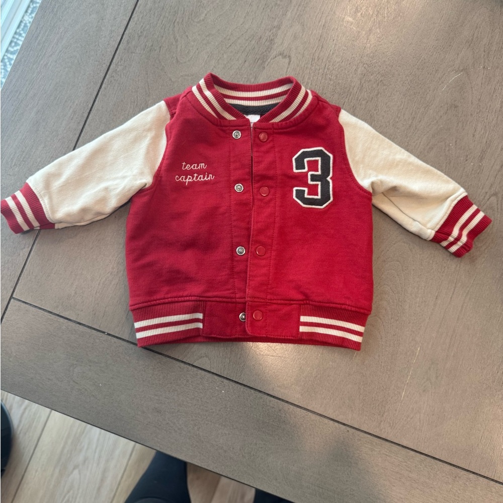 Red and Cream Varsity Jacket
